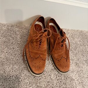 Cole Haan Men's Tan Suede Oxfords